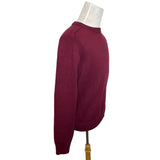 J.Crew Men's Wine Red Crewneck Plush Knit Fabric Sweater Sz L- NWT