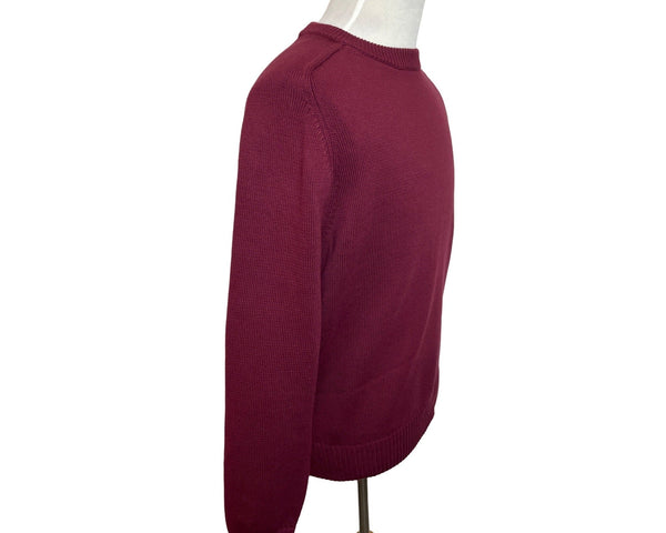 J.Crew Men's Wine Red Crewneck Plush Knit Fabric Sweater Sz L- NWT