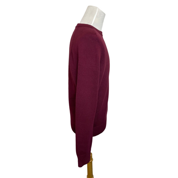 J.Crew Men's Wine Red Crewneck Plush Knit Fabric Sweater Sz L- NWT