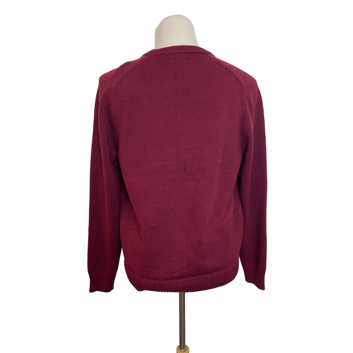 J.Crew Men's Wine Red Crewneck Plush Knit Fabric Sweater Sz L- NWT