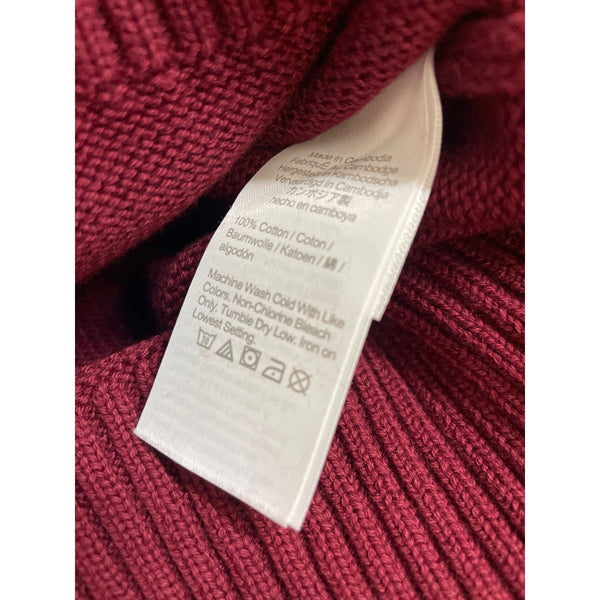 J.Crew Men's Wine Red Crewneck Plush Knit Fabric Sweater Sz L- NWT