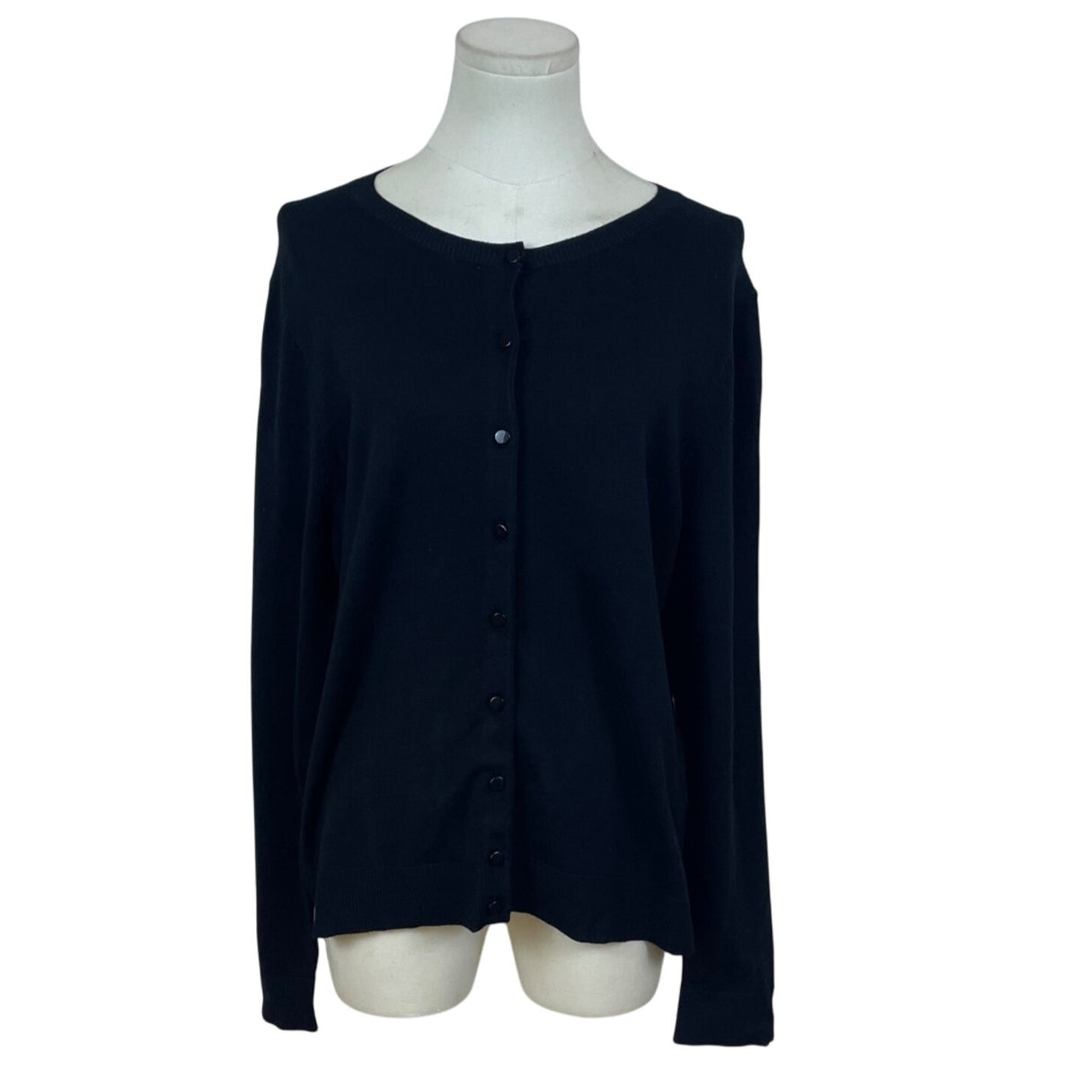 Charter Club Women's Black Cardigan Lightweight Button Down Long Sleeve XL - New