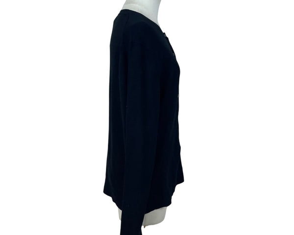 Charter Club Women's Black Cardigan Lightweight Button Down Long Sleeve XL - New