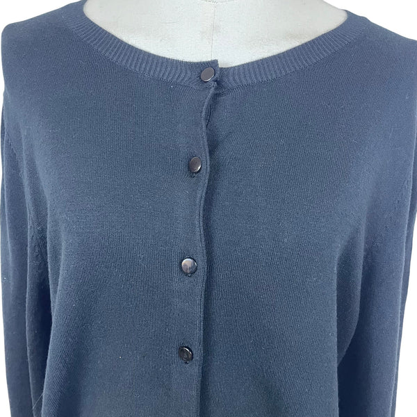 Charter Club Women's Black Cardigan Lightweight Button Down Long Sleeve XL - New