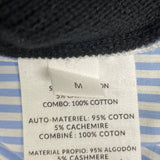 Striped Back Button Sleeveless Blouse With Ribbed Knit Vest Combo Size M