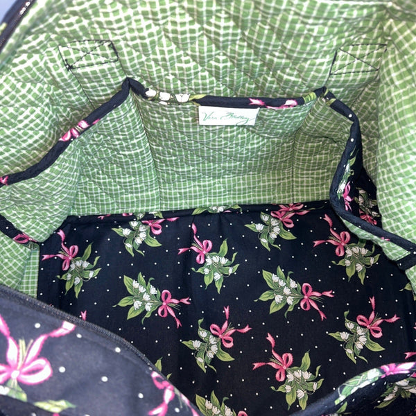 Vera Bradley Floral Quilted Shoulder Strap & Handles Weekender Satchel Bag Sz L