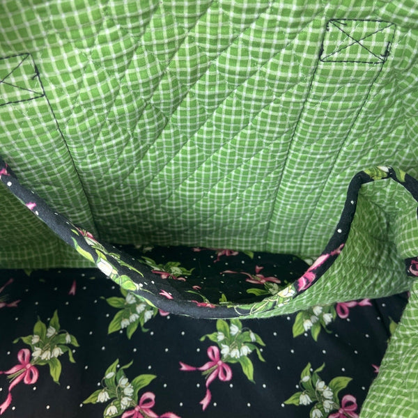 Vera Bradley Floral Quilted Shoulder Strap & Handles Weekender Satchel Bag Sz L