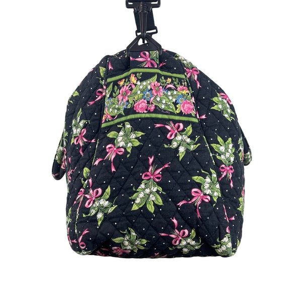 Vera Bradley Floral Quilted Shoulder Strap & Handles Weekender Satchel Bag Sz L