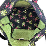 Vera Bradley Floral Quilted Shoulder Strap & Handles Weekender Satchel Bag Sz L