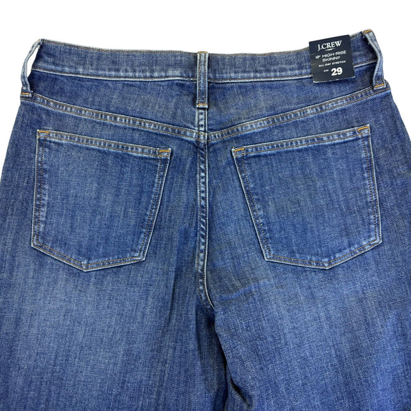 J.Crew Women’s Blue Denim High-Rise Skinny Jeans Stretch Fabric Size 29 - New