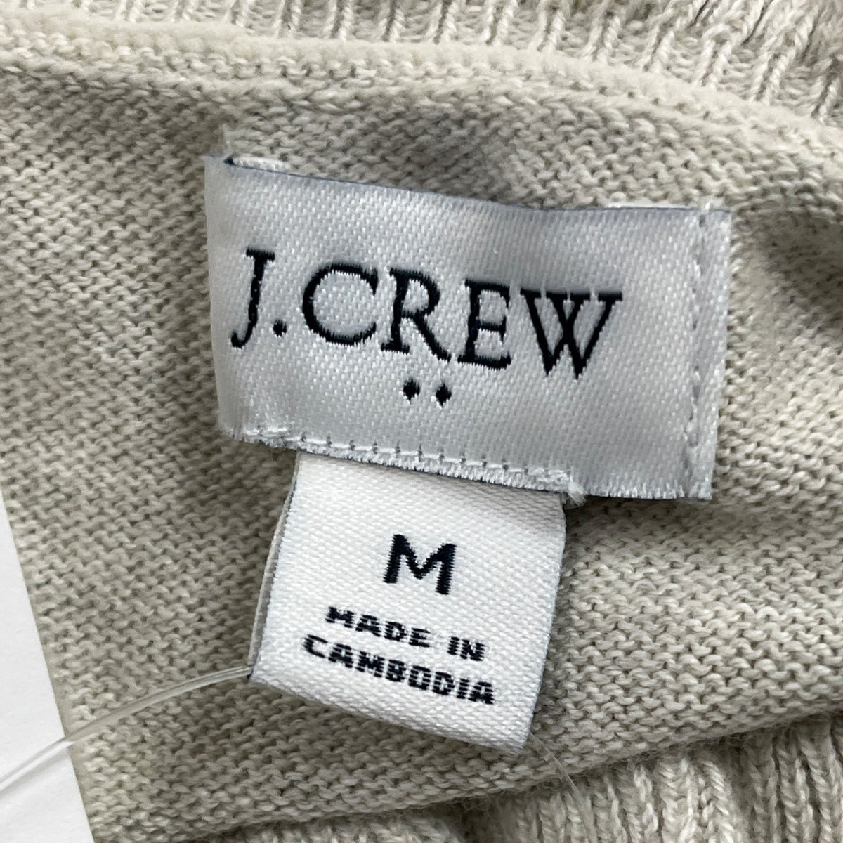 J.Crew Womens Ruffle-Neck Long Sleeve Sweater Light Gray Medium - New