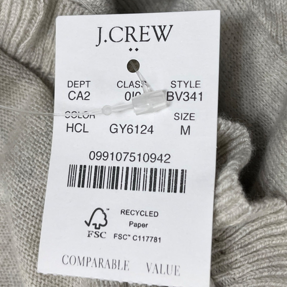 J.Crew Womens Ruffle-Neck Long Sleeve Sweater Light Gray Medium - New