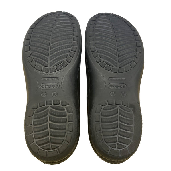 Crocs Women’s Black EVA Comfortable Footbed Slip-On Clogs Size W10
