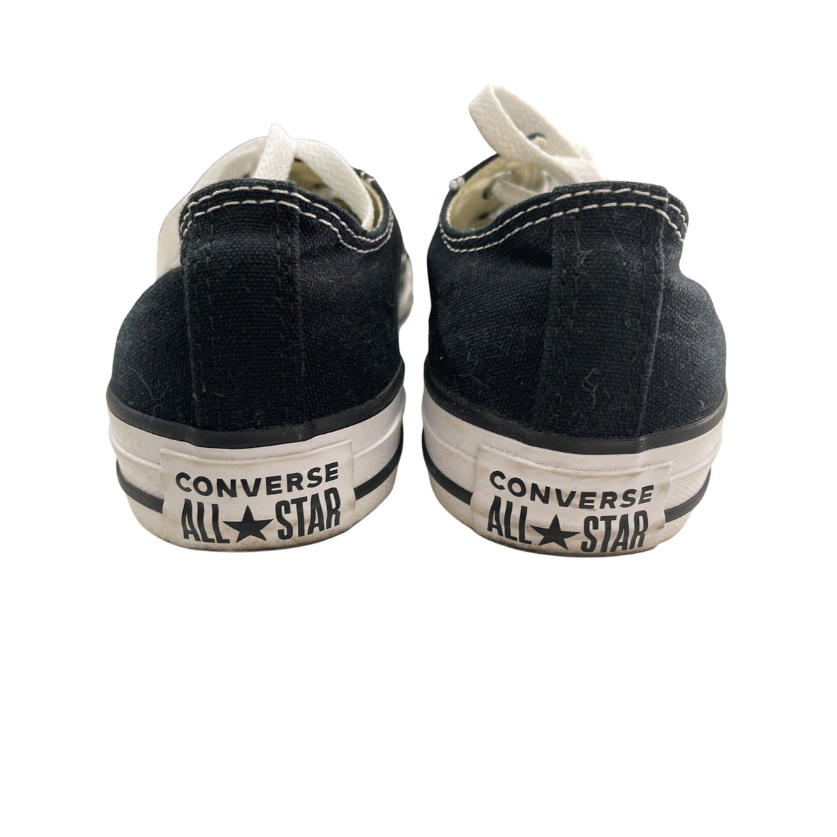 Converse Unisex Black Canvas Sneakers Lace-Up Low Top Size 4 Mens/6 Womens