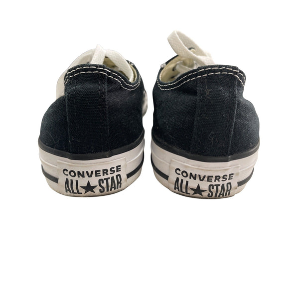 Converse Unisex Black Canvas Sneakers Lace-Up Low Top Size 4 Mens/6 Womens