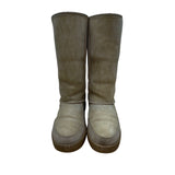 Vintage Ugg Unisex Sand Sheepskin Beige Fur Lining Tall Winter Boots Size 9W 8M