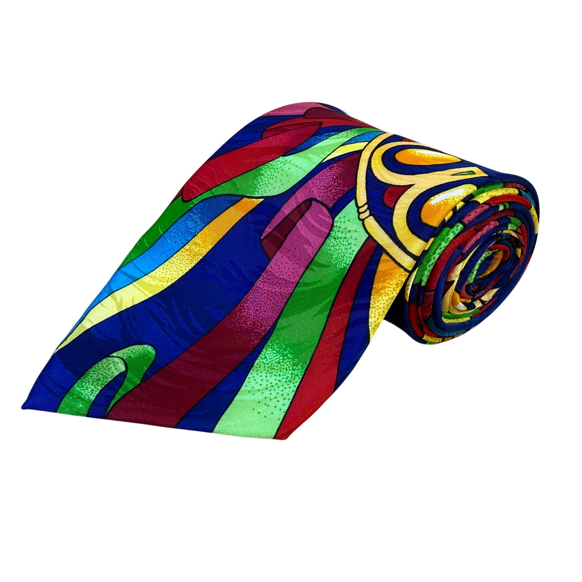Ruch Limbaugh No Boundaries Collection r Multicolor Silk Tie Vibrant Pattern