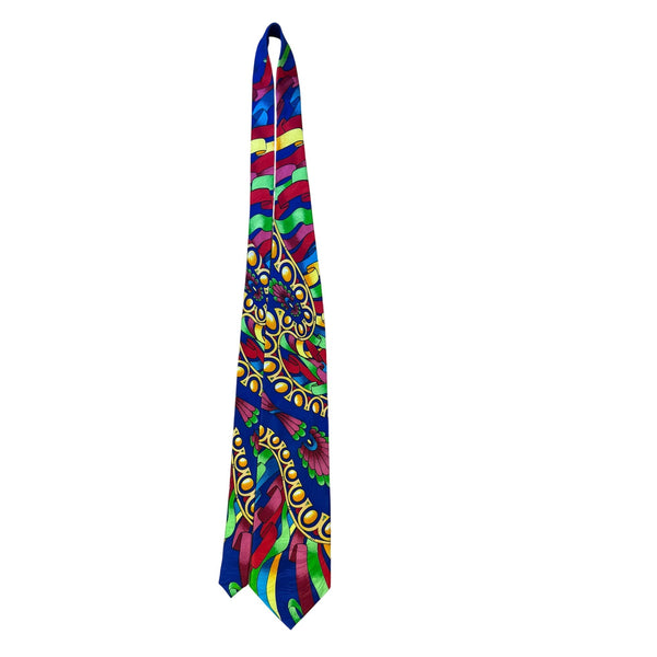 Ruch Limbaugh No Boundaries Collection r Multicolor Silk Tie Vibrant Pattern