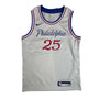 Vintage Nike NBA Men's Beige Dri Fit Philadelphia Simmons 25 Jersey Sz M