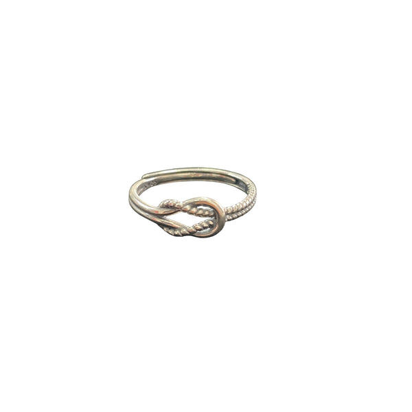 Pandora Womens Silver Tone Knot Ring Size 6 Stylish Gift Idea Everyday Jewelry