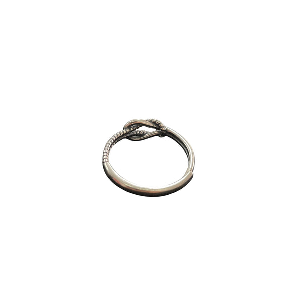 Pandora Womens Silver Tone Knot Ring Size 6 Stylish Gift Idea Everyday Jewelry