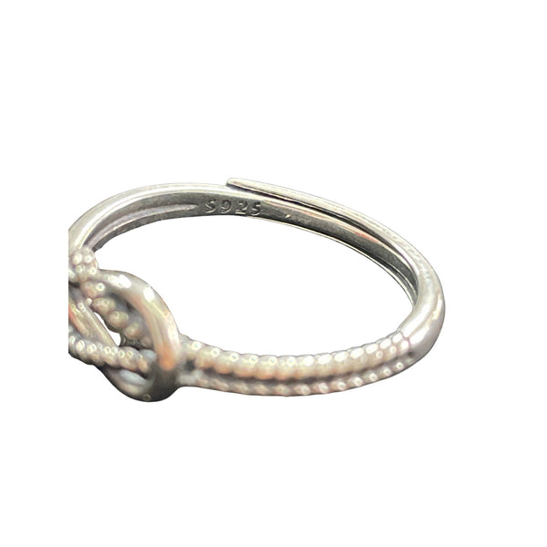 Pandora Womens Silver Tone Knot Ring Size 6 Stylish Gift Idea Everyday Jewelry