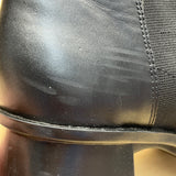 Dockers Women’s Black Leather Square Toe Block Heel Pull-On Ankle Boots Sz 8.5M