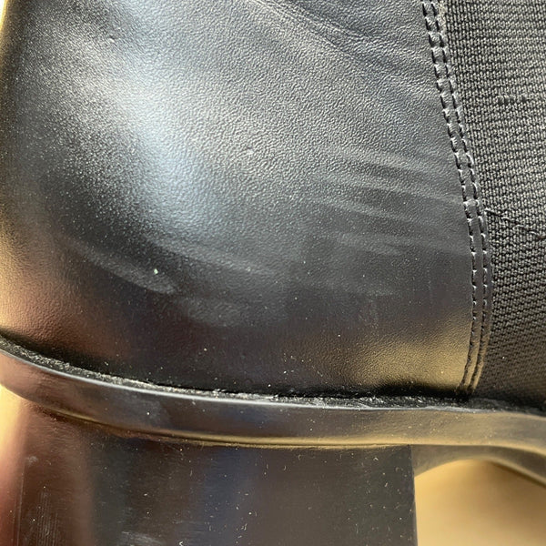 Dockers Women’s Black Leather Square Toe Block Heel Pull-On Ankle Boots Sz 8.5M