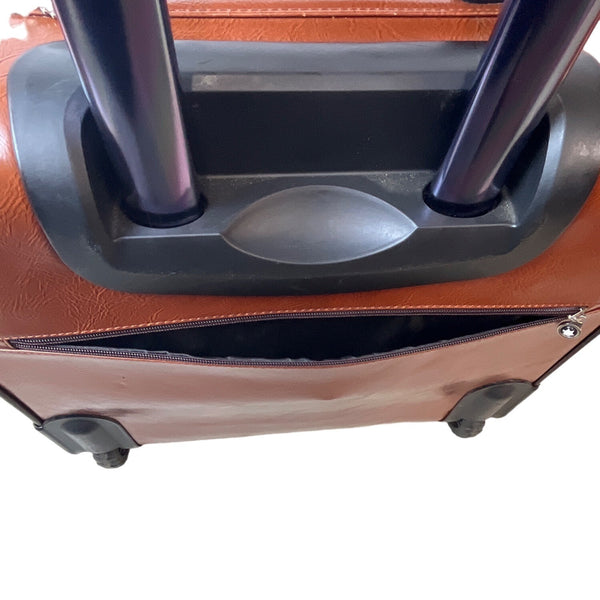 Unbranded Women's Brown Leather Travel Luggage Sz M