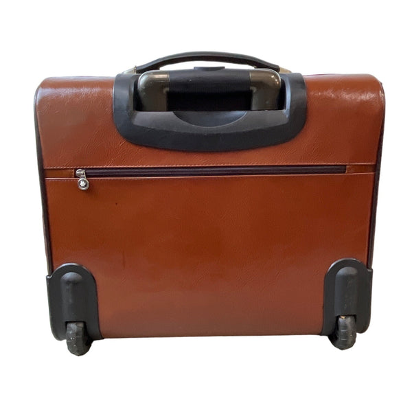 Unbranded Women's Brown Leather Travel Luggage Sz M