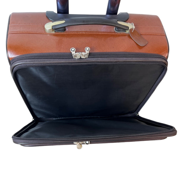 Unbranded Women's Brown Leather Travel Luggage Sz M