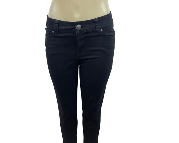 Caché Womens Black Skinny Jeans With Rhinestone Embellishment Sz 6 - New