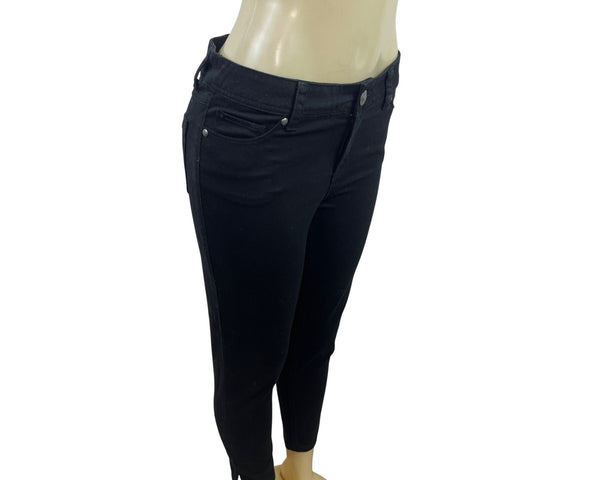 Caché Womens Black Skinny Jeans With Rhinestone Embellishment Sz 6 - New