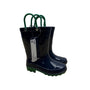 Nautica Seth T Kids Navy & Green Easy Pull Handles Waterproof Rain Boots Size 8