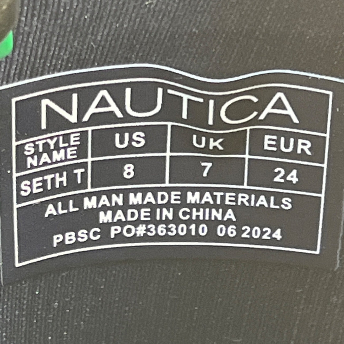 Nautica Seth T Kids Navy & Green Easy Pull Handles Waterproof Rain Boots Size 8
