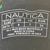 Nautica Seth T Kids Navy & Green Easy Pull Handles Waterproof Rain Boots Size 8