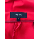 Theory Women's Vibrant Red Skinny Flexible Croped Ankle Pants Sz 0