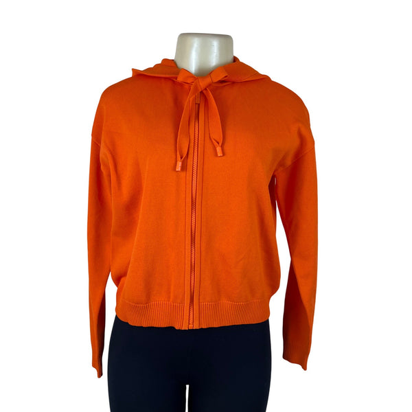 Michael Kors Women’s Orange Zip-Up Hoodie Sweater Excellent Condition Sz XS