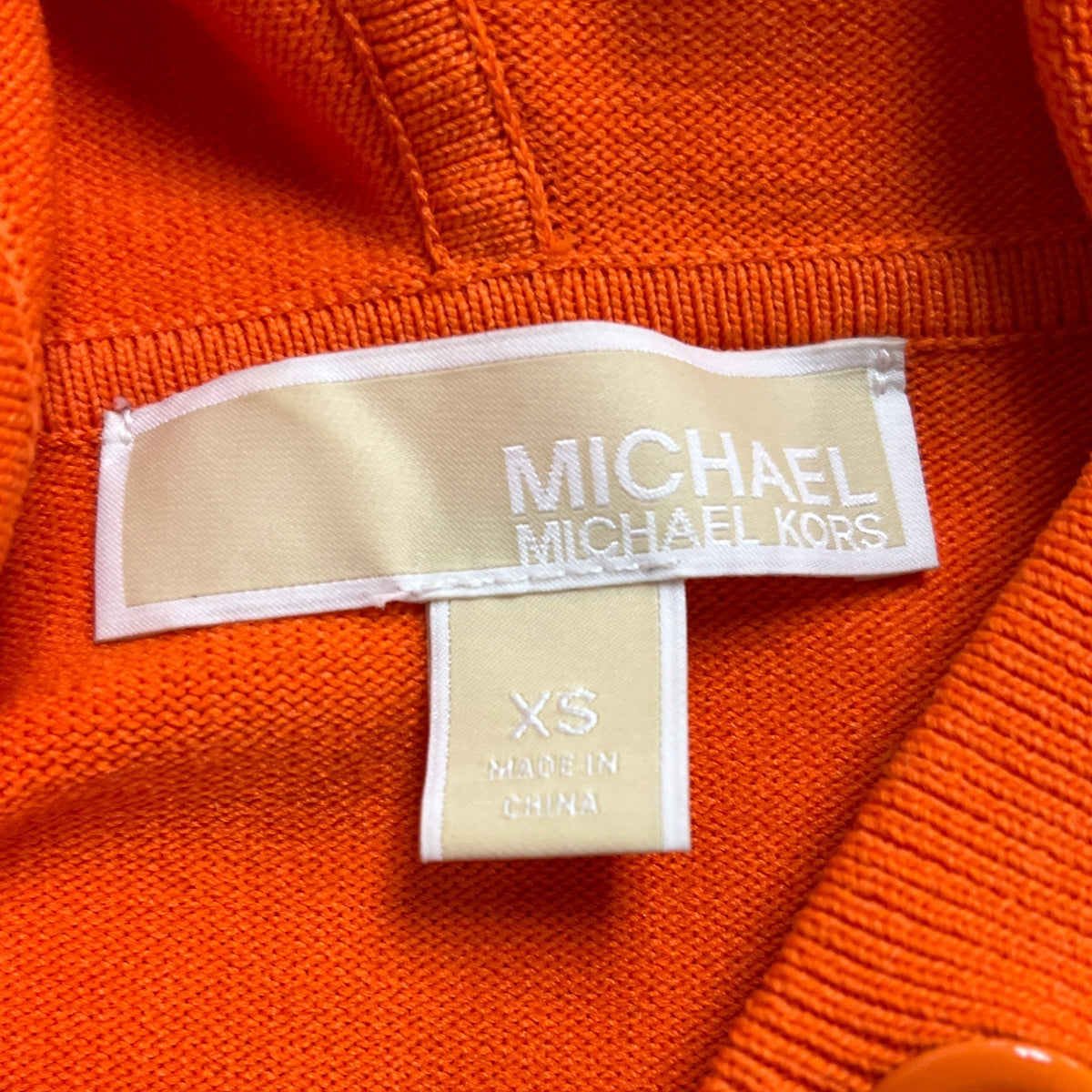 Michael Kors Women’s Orange Zip-Up Hoodie Sweater Excellent Condition Sz XS