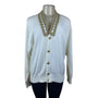 Vintage Fashioned By Pamela Hoke Gold & White Women's Knitted Cardigan