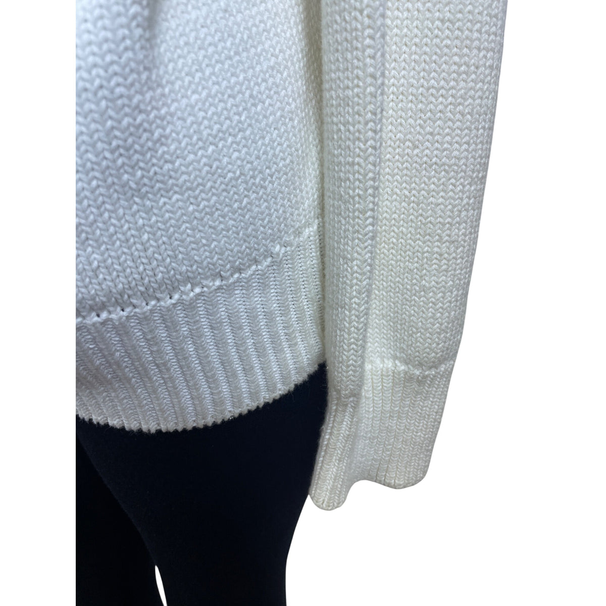 Vintage Fashioned By Pamela Hoke Gold & White Womens Knitted Cardigan