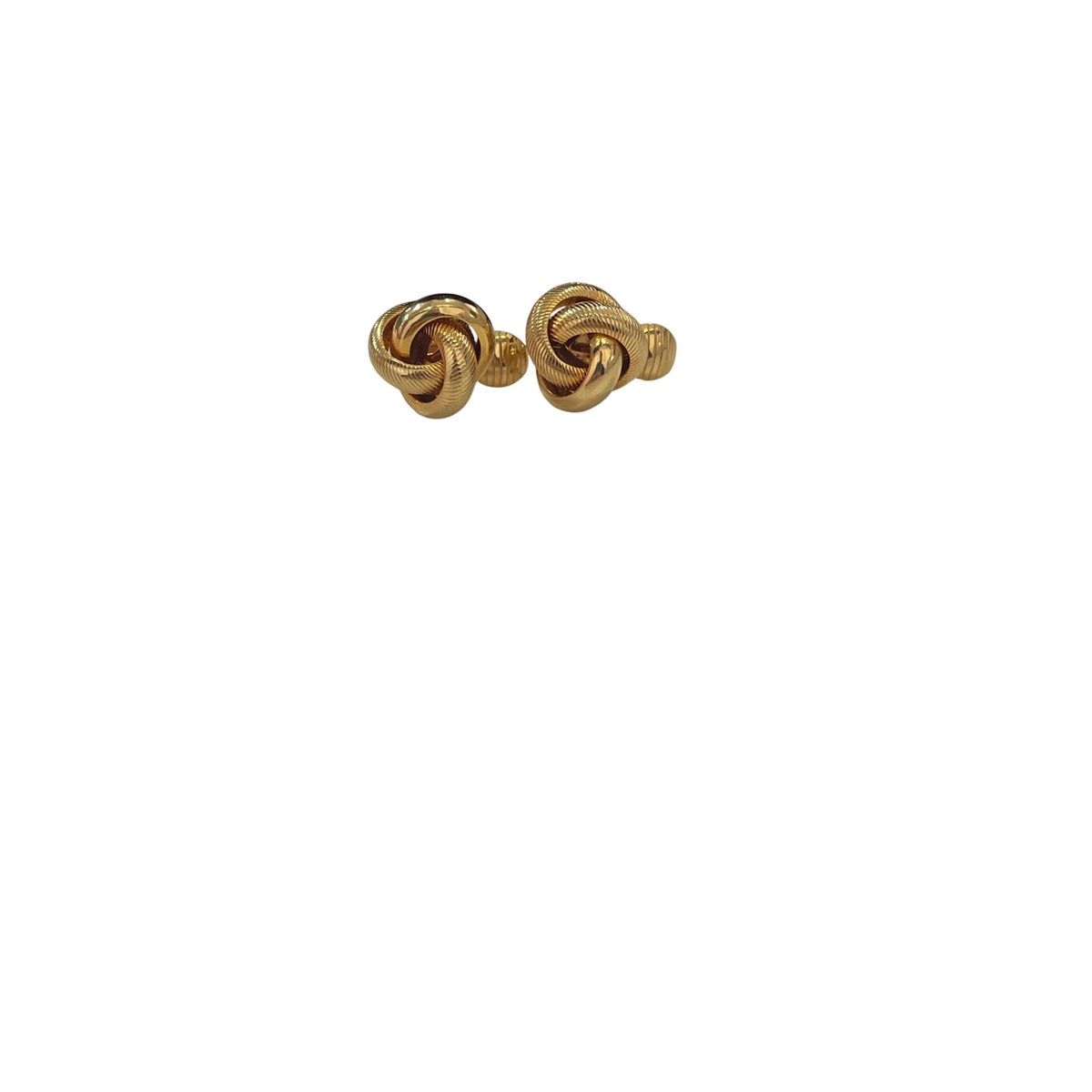 Gold Tone Twisted Knot Clip-On Earrings Women Jewelry Metal Textured Finish Classic Design