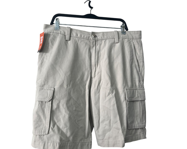 Dockers Mens Beige Cotton Cargo Shorts Size 36 Lightweight Casual Outdoor Wear NWT