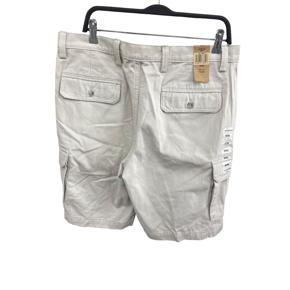 Dockers Mens Beige Cotton Cargo Shorts Size 36 Lightweight Casual Outdoor Wear NWT