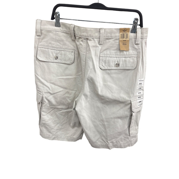 Dockers Mens Beige Cotton Cargo Shorts Size 36 Lightweight Casual Outdoor Wear NWT