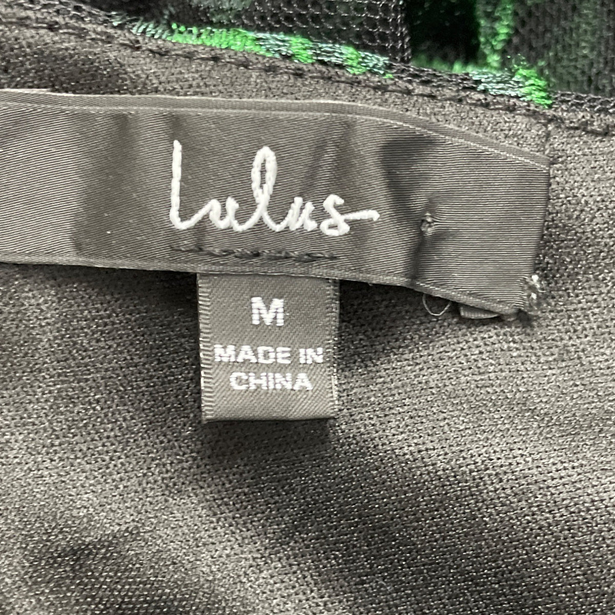 Lulus Womens Black Polyester/Nylon Floral Embroidered Ruffled Maxi Dress Size M