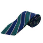 Vintage Brooks Brothers Green & Navy Silk Striped Tie Classic Necktie