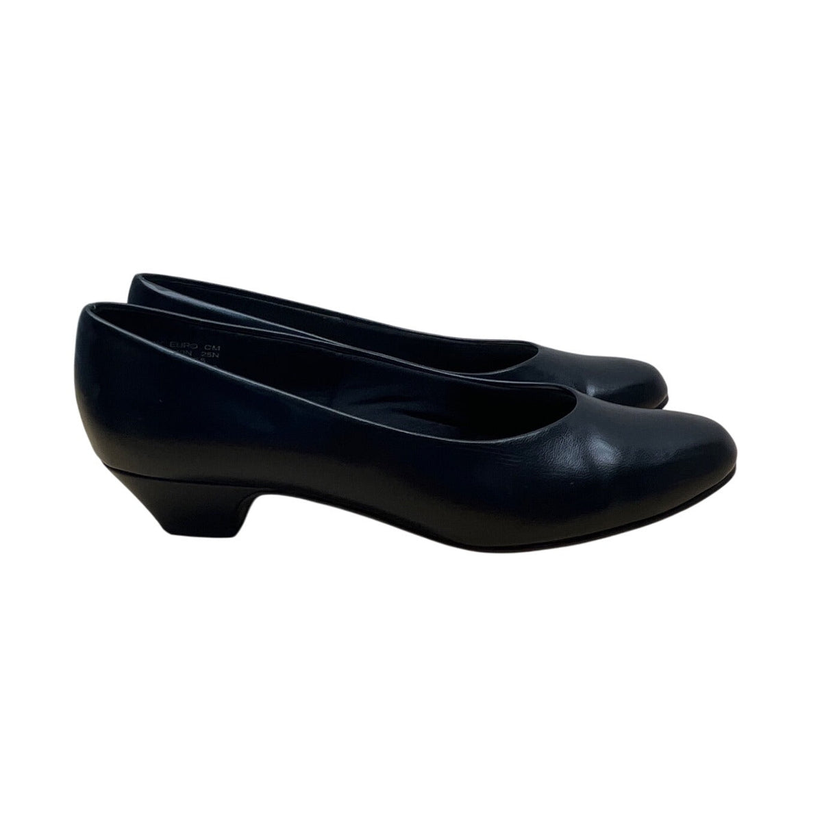 Soft Style Hush Puppies Women’s Black Faux Leather Low Heel Dress Shoes Size 9M