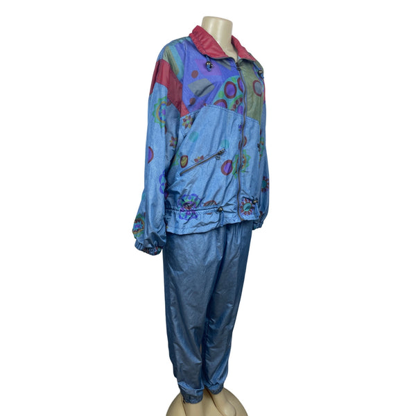 Vintage Siivy Women's Set Blue Tracksuit Sz 42EU