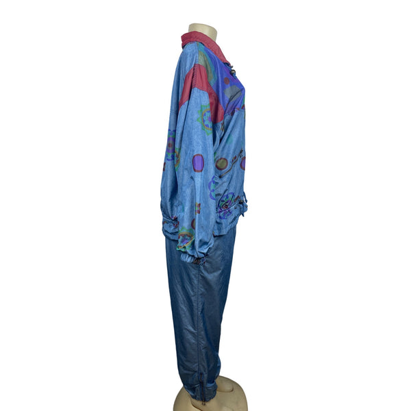 Vintage Siivy Women's Set Blue Tracksuit Sz 42EU
